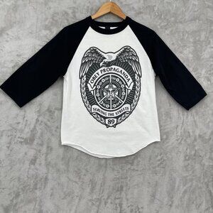 Obey Vintage Shield Graphic 3/4 Sleeve Baseball Tee Shirt Street Art